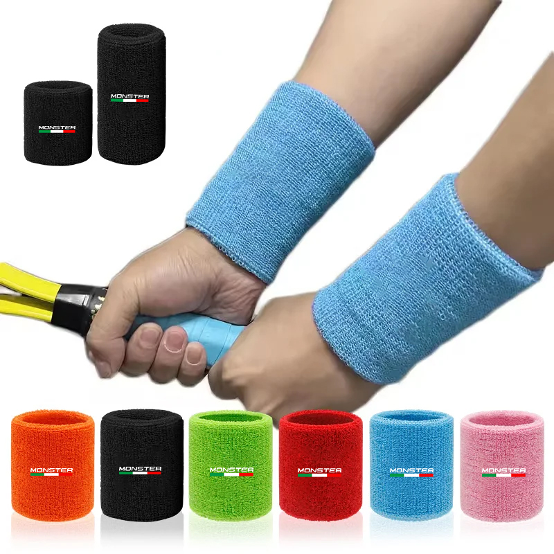 Wrist Wraps Fitness - スポーツリストバンド、汗止めバンド、バスケットボール、バレーボール、パデル、フィットネス用リストガード、汗止めバンド、リストラップ、デュカイトモンスター用カフ
