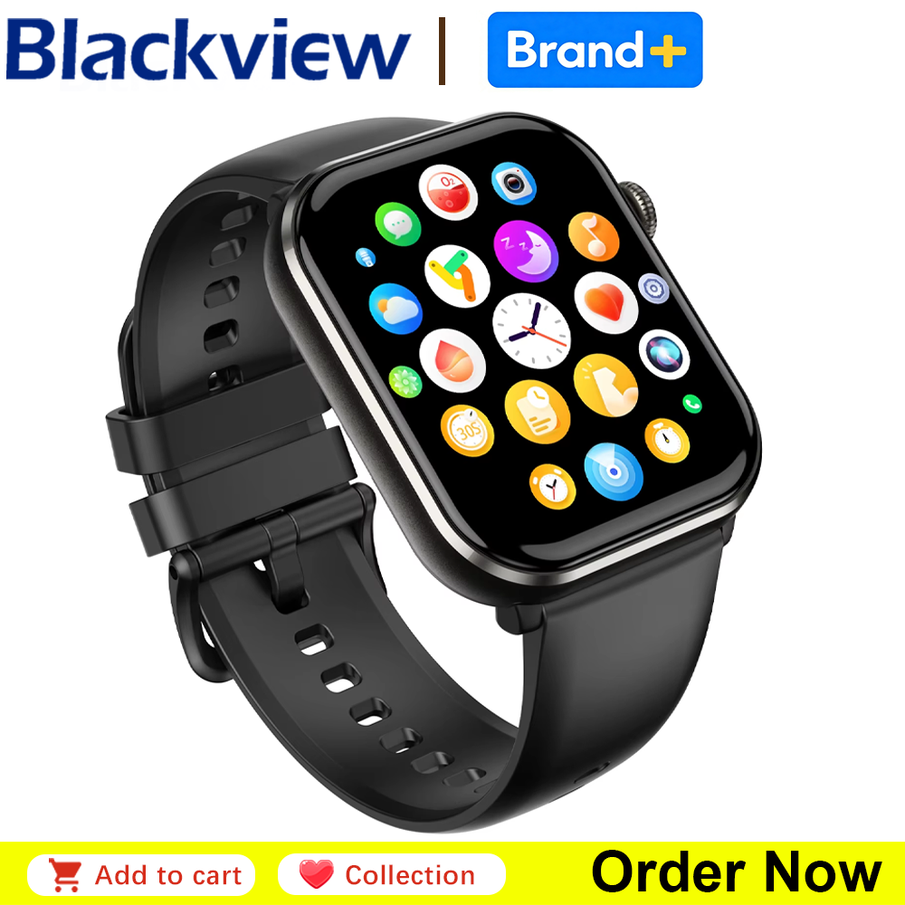 Wrist Wraps Fitness - Blackview R60 Bluetooth 通話スマートウォッチ 1.96 インチ