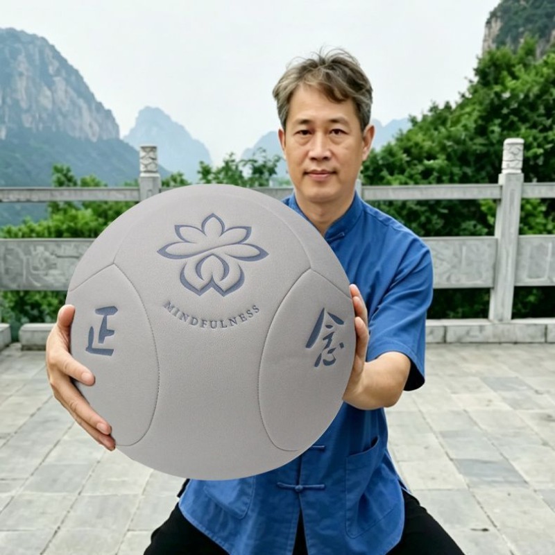 Yoga Fitness Health - 大型携帯用太極健康球、カンフーヨガトレーニング、仏教道教瞑想趣味用携帯フィットネス機器