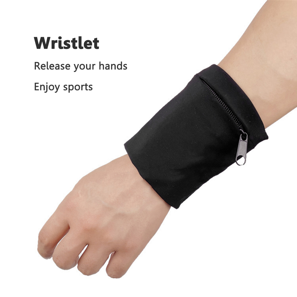 Wrist Wraps Fitness - ジッパー式アームバッグ,ランニング,フィットネス,ジム,安全キー,リストストラップ,アウトドアスポーツ用