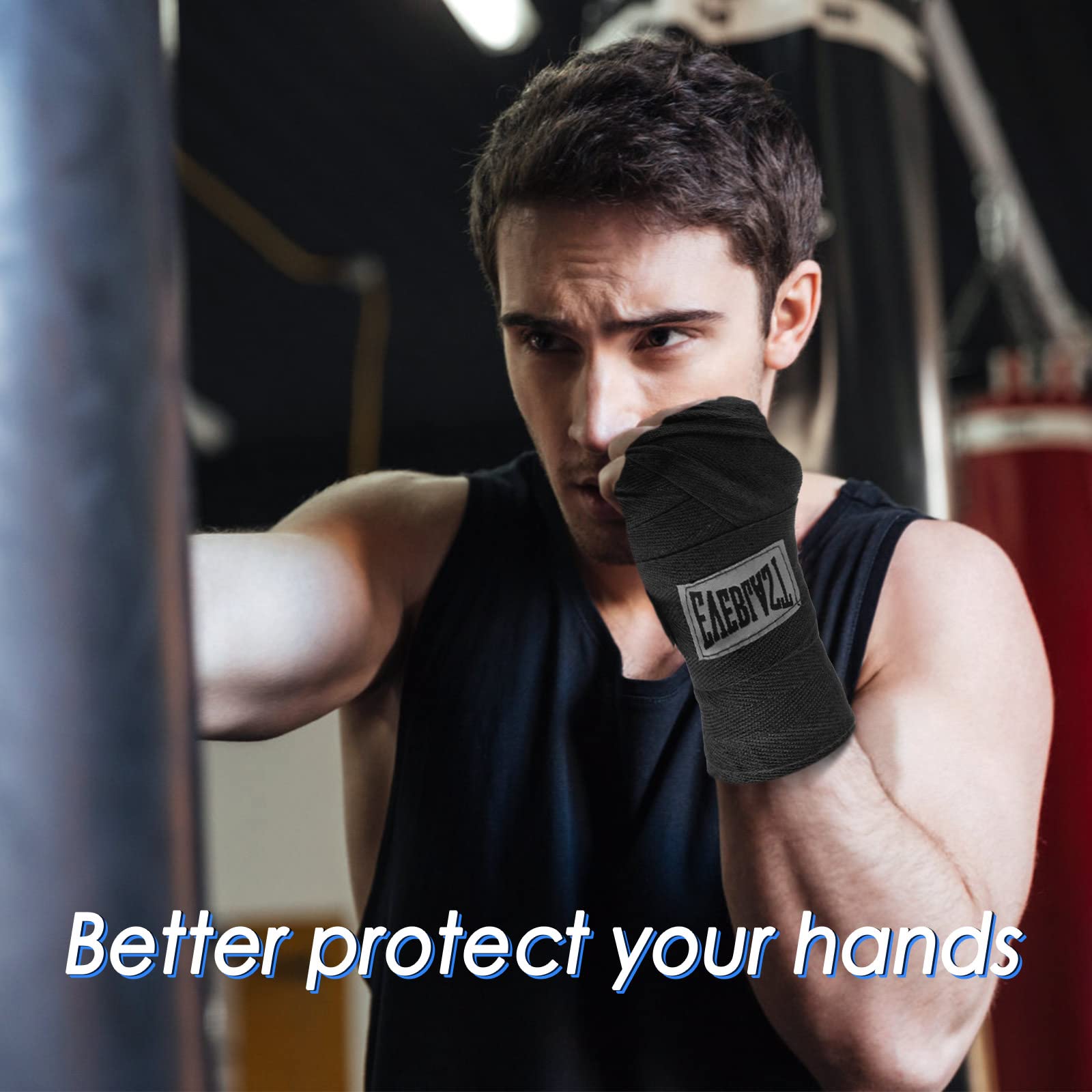 コットンボクシング包帯 ソフト&弾性ハンドラップ サンダ、ム - Wrist Wraps Fitness のレビューと価格