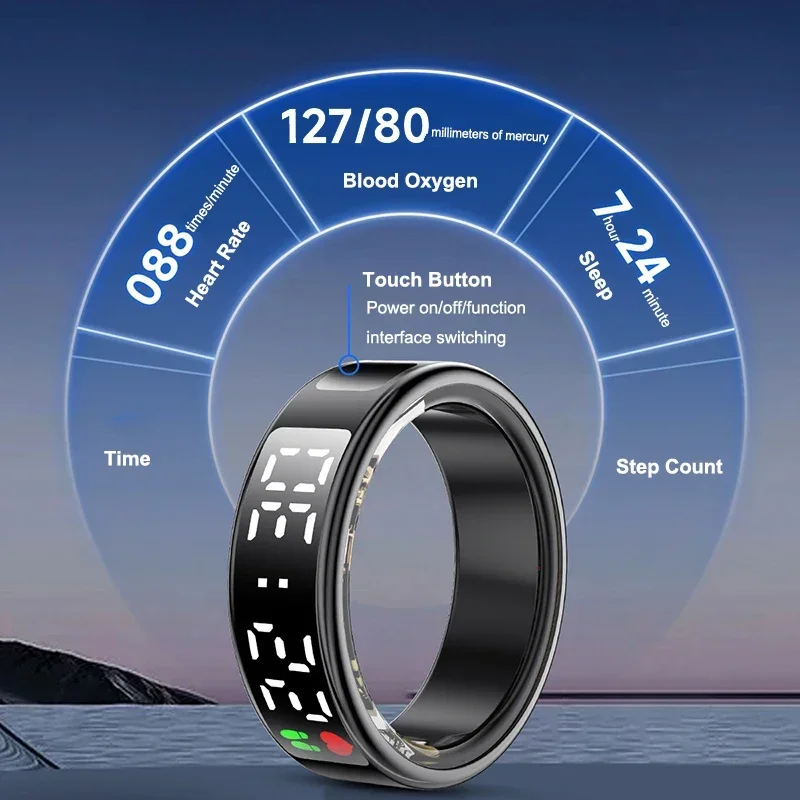スマートリング男性女性心拍数血中酸素モニターマルチ 5ATM - Wrist Wraps Fitness のレビューと価格