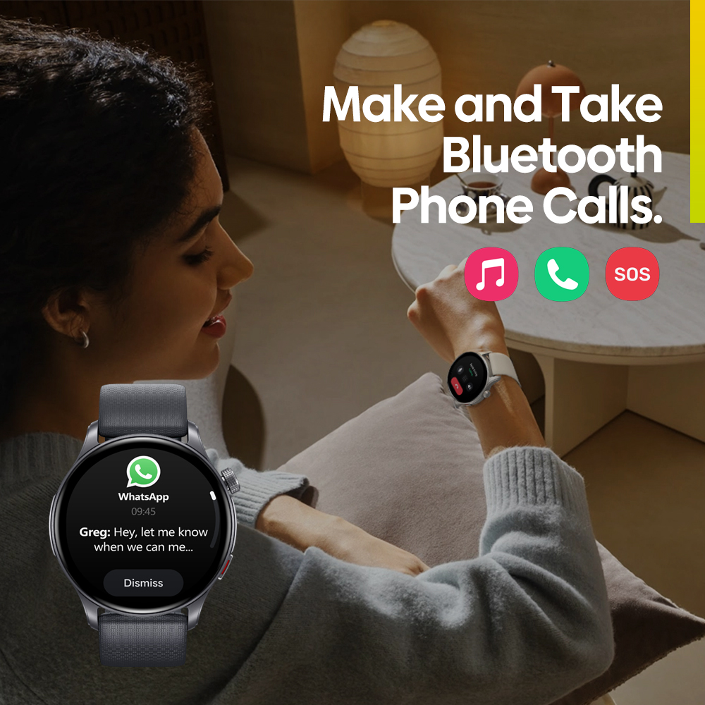 Zeblaze-btalk 3スマートウォッチ,1.43イン - Wrist Wraps Fitness のレビューと価格